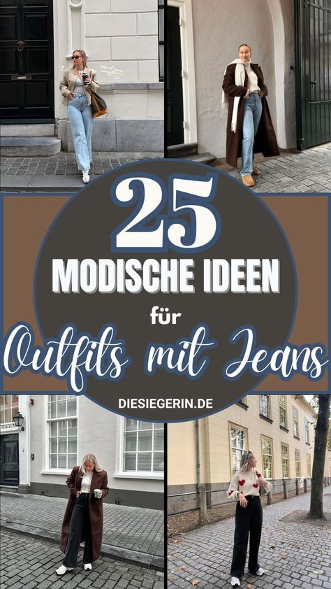 Jeans im Herbst? Hier sind 25 coole Outfit-Ideen, die dich modisch durch die Saison bringen! #JeansOutfits #HerbstTrends #Modeideen2024 Style Inspiration Herbst, Oversize Pullover, Outfit Jeans, Outfit Inspirations, Style Inspiration, Boots