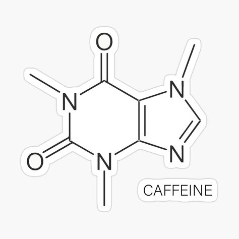 Caffeine Chemical Structure, Chemical Structure, Redbubble Stickers, Creative Ideas, Peace Gesture, Awesome Products, My Art, Science, Art Prints