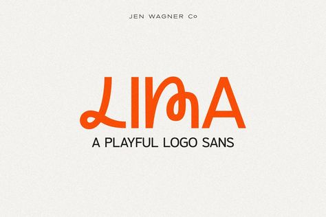 Mixed Font Logo, Sans Serif Logo, Popular Font, Jen Wagner, Curly Font, Font Branding, Playful Logo, Serif Logo, Schrift Design