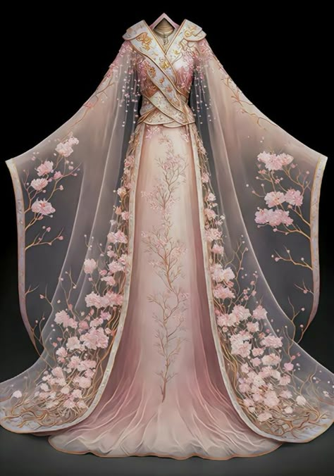 New Fashion Dress, Art Dresses, Chinese Fancy Dress, Magical Dress, Mode Tips, Dress Art, Outfit Korean, Old Fashion Dresses, Fashion Drawing Dresses