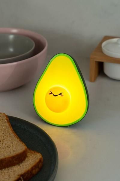 Night Table Lamps, Cute Night Lights, Unique Stocking Stuffers, Cute Avocado, Home Decoration Ideas, Kawaii Accessories, Night Table, Kawaii Room, Cute Room Decor