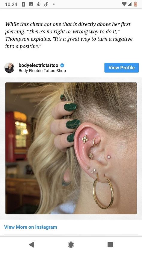 Piercings Ear Conch, Ear Peircings, Types Of Ear Piercings, Cool Ear Piercings, Pretty Ear Piercings, Cute Ear Piercings, Ear Style, Cute Piercings, Jewelry Tattoo