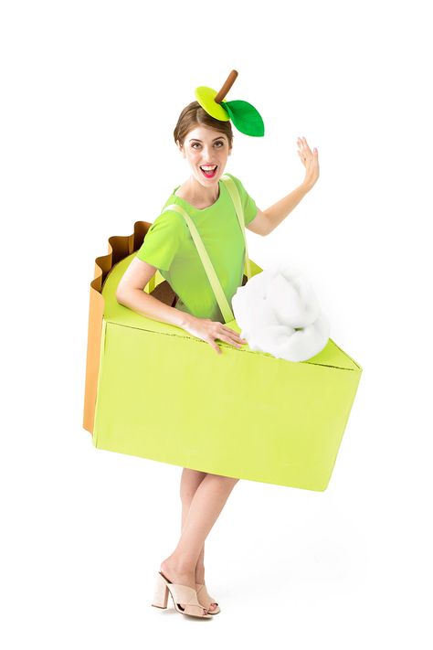 DIY Key Lime Pie Costume Halloween Costumes Hilarious, Pie Costume, Burger Costume, Diy Pie, Cake Costume, Food Halloween Costumes, Parade Ideas, Diy Couples Costumes, Halloween Fruit