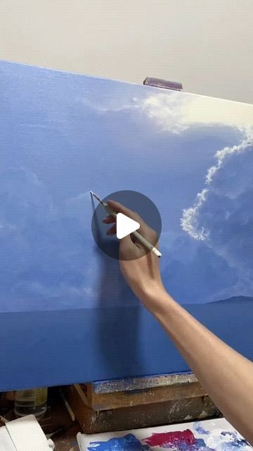 Cloud Painting Acrylic, Painting Techniques Art, Tips For Artists, Painting Clouds, Slowed Reverb, Kali Uchis, Sky Painting, January 29, Cloud Painting