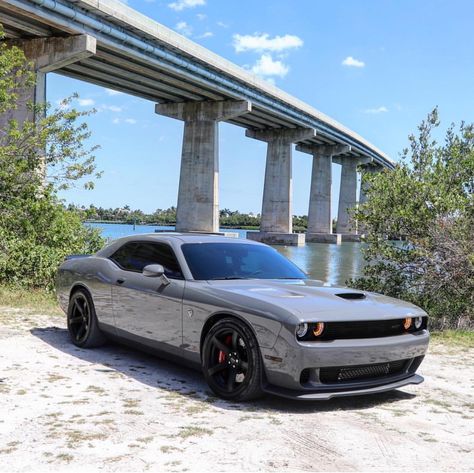 Dodge Challenger Hellcat painted in Destroyer Grey Photo taken by: @p_burzynski on Instagram Owned by: @p_burzynski on Instagram Grey Challenger, Dodge Challenger Hellcat White, Wide Body Hellcat Challenger, Wide Body Challenger Hellcat, Demon Srt Dodge, Dodge Challenger Black And Red, American Muscle Cars Dodge, Dodge Challenger Hellcat, Challenger Srt Hellcat