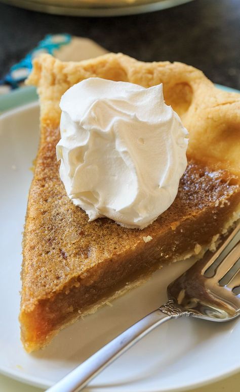 Caramel Chess Pie is a traditional,  old-fashioned chess pie with a wonderful caramel flavor. Chess Pies are one of the easiest homemade desserts to make whether you use a refrigerated pie crust or homemade. Chess Pie Recipe, Easy Homemade Desserts, Caramel Pie, Slice Of Pie, Chess Pie, Buttermilk Pie, Pie Tart, Coconut Macaroons, Sweet Pie