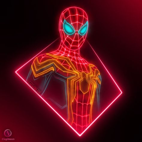 Neon Spiderman, The Suits, Spiderman Suits, Friendship Photos, Heath Ledger Joker, Neon Artwork, Mickey Mouse Wallpaper, No Way Home, Hinduism Art