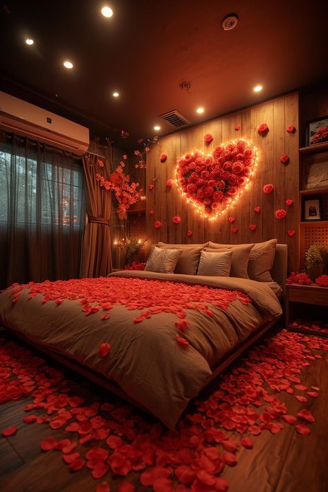 Romantic Hotel Rooms, Wedding Night Room Decorations, Romantic Room Surprise, Romantic Dinner Decoration, Romantic Valentines Day Ideas, Romantic Room Decoration, Surprise Birthday Decorations, Wedding Room Decorations, Birthday Room Decorations