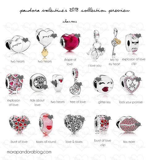 Today’s post rounds off the week with an updated look at the upcoming Pandora Valentine’s Day 2018 collection! I previously posted some sneak peeks a month or so ago, but this post offers a comprehensive preview of the upcoming jewellery. With the usual pinks, a dash of red, and some controversial lips motifs, this release … Read more... Pandora Valentine, Pandora Spring, Pandora Charms Disney, Pandora Collection, Valentine's Ideas, Disney Charms, Charms Pandora, Pandora Disney, Designer Bracelets