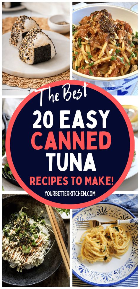 20 Canned Tuna Recipes Tuna Carbonara, Rice And Tuna, Tuna Fried Rice, Tuna Dinner Recipes, Tuna Meatballs, Tuna Pate, Fried Tuna, Tuna Salads, Tuna Lunch