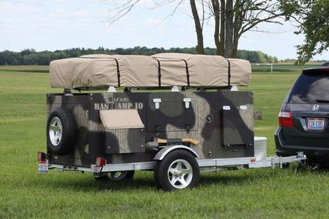 This trailer is awesome, I am going to make my own version of one without a doubt! Diy Camper Trailer Designs, Bug Out Trailer, Homemade Trailer, Homemade Camper, Camp Trailers, Camper Awnings, Diy Camper Trailer, Expedition Trailer, Teardrop Camper Trailer