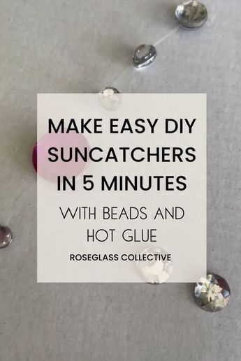 These DIY suncatchers are the perfect summer craft to do with the family, or when you're feeling bored. All you need are some beads, wire, and hot glue! Full tutorial on the blog. #easydiysuncatchers