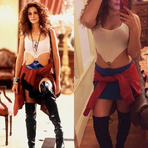 DIY Pretty Woman Halloween costume Pretty Woman Halloween Costume, Pretty Woman Halloween, Halloween Women, Halloween Costumes Women, Pretty Woman, Halloween Costume, Halloween Costumes, Leather Pants, Halloween