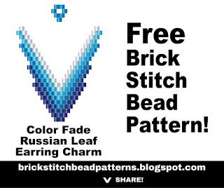 Free printable pdf download Color Fade Small Russian Leaf brick stitch beaded earrings charm pattern, color chart, labeled color chart, and black and white letter chart.  http://brickstitchbeadpatterns.blogspot.com/2017/04/free-color-fade-small-russian-leaf.html Russian Leaf Pattern, Russian Leaf Tutorial, Seed Bead Pattern, Leaf Patterns, Beaded Earring, Brick Stitch Earrings, Brick Stitch Pattern, Seed Bead Tutorial, Beaded Earrings Patterns