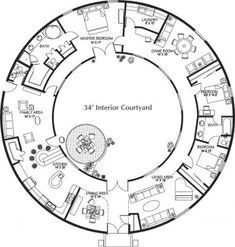 Aunt Beru, Monolithic Dome Homes, Round House Plans, Interior Courtyard, Detail Arsitektur, Dome Homes, Geodesic Dome Homes, Pelan Rumah, Dome Home