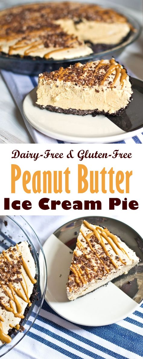 Dairy-Free Peanut Butter Ice Cream Pie with Gluten-Free Chocolate Cookie Crust - an award-winning recipe! Organic Desserts, Peanut Butter Ice Cream Pie, Award Winning Recipes, Pie Contest, Chocolate Cookie Crust, Gluten Free Chocolate Cookies, Ice Cream Pie Recipe, Df Recipes, Ice Cream Pie