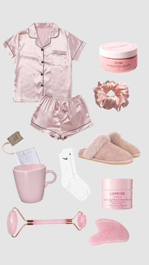 #night #sleeping #pink #preppy #outfitinspo Preppy Pajamas, Girly Products, Princess Pilates, Pilates Aesthetic, Pink Vanilla, Allure Beauty, Coquette Girl, Pink Preppy, Cute Pjs