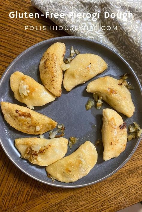 Yes, you can still have pierogi. Try this gluten-free pierogi dough with your favorite GF flour and any filling! Gluten Free Perogy Dough, Gluten Free Pierogi Dough, Gf Perogies, Gluten Free Perogies Recipe, Gluten Free Pierogi, Pierogi Dough Recipe, Gluten Free Pierogi Recipe, Gluten Free Pierogies, Gluten Free Perogies