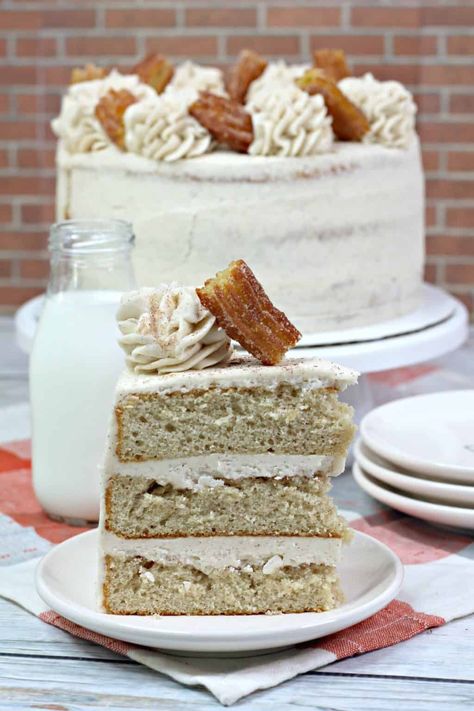 Churro Cake, Birthday Cake Flavors, Cinnamon Cake, Poke Cakes, Sugar Syrup, Layered Cake, Crazy Cakes, Poke Cake, Cake Mix Recipes