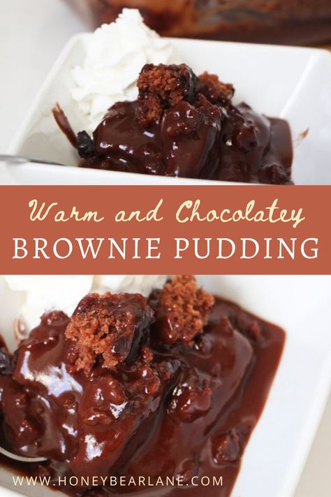 Warm Chocolate Desserts, Chocolate Pudding Dessert Easy, Warm Pudding Recipes, Brownie Pudding Dessert, Homemade Puddings, Chocolate Brownie Pudding, Quick Easy Brownies, Chocolate Pudding Dessert, Chocolate Pudding Desserts