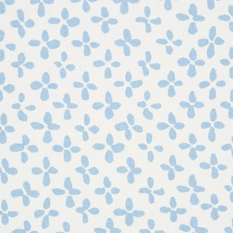 Emerson - Sky Fabrics | Schumacher French Blue Fabric, Patterns And Designs, Cute Fabric Prints, Cute Blue Background, Cottagecore Fabric, Preppy Patterns, Thistle Wallpaper, Blue And Green Design, Lemon Fabric