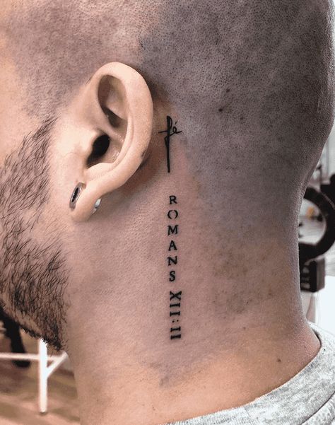 Ear Tattoo Design Ideas Images Tattoo Ideas Ear, Ear Tattoo Men, Behind Ear Tattoo Men, Ear Tattoo Design, Rocky Tattoo, Back Ear Tattoo, Collar Bone Tattoo For Men, Small Neck Tattoos, Verse Tattoos