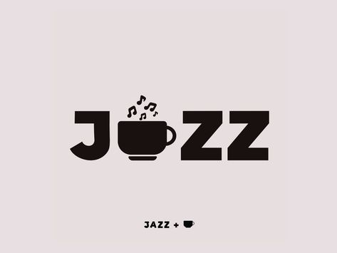 by ansi rasslen Jazz Logo Design Ideas, Jazz Coffee Shop Aesthetic, Jazz Typography, Jazz Font Typography Design, Jazz Logo, Jazz Typography Poster, Jazz Cafe, Table Service, Shop Logo Design