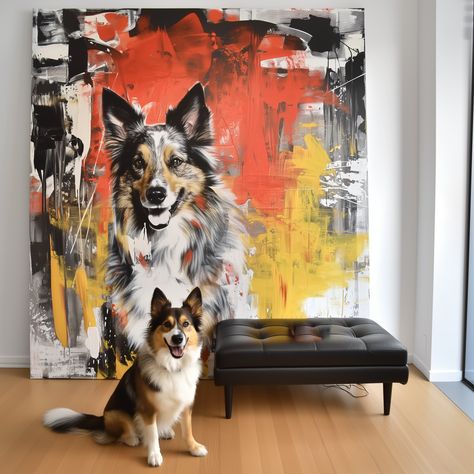 Painting Products, Unique Canvas Art, Animal Portraits Art, Pop Art Canvas, Street Graffiti, Bird Artwork, Dog Canvas, Wildlife Art, Modern Painting