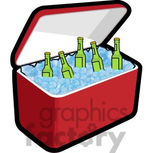 Cooler Drawing, Beer Drawing, Beer Clipart, Box Drawing, Royalty Free Clipart, Cooler Box, Ice Cooler, Summer Clipart, Verses For Cards