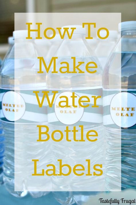 Creative Ramblings | How to Make Water Bottle Labels | http://www.creativeramblingsblog.com Water Bottle Labels Free, Diy Water Bottle Labels, Bottle Lables, Custom Water Bottle Labels, Personalized Water Bottle Labels, How To Make Water, Printable Water Bottle Labels, Water Bottle Labels Template, Wedding Water Bottles