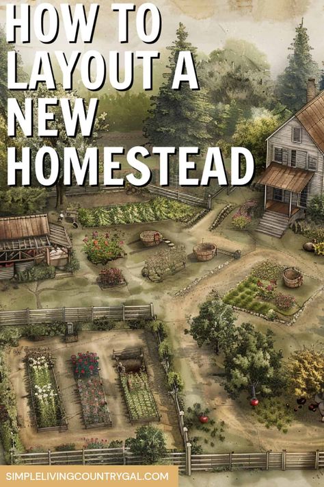 Farm Property Ideas, Permaculture, Homesteading 1 Acre, Homestead Setup Ideas, Homestead House Layout, 100 Acre Farm Layout, Planning A Homestead, Homestead Animal Layout, 1acre Homestead Layout