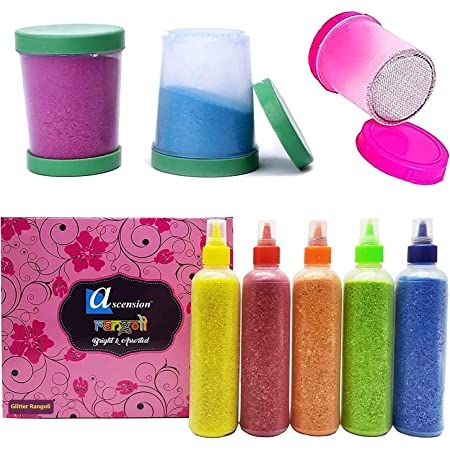 Set of 10 Rangoli Colour Powder Bottles, Kolam Rangoli Powder for Floor Rangoli,Rangoli Making Tools Kit - Diwali Decoration Items for Home Rangoli Tools, Rangoli Making, Traditional Rangoli, Rangoli Designs Simple Diwali, Diwali Decoration Items, Rangoli Colours, Kolam Rangoli, Diwali Decoration, Diwali Rangoli