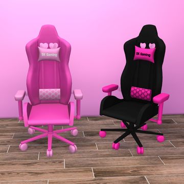 Sk Gaming, Girls Furniture, Who Run The World, Gamer Chair, Pink Games, Sims 4 Bedroom, Sims 4 Clutter, Pink Furniture, Sims 4 Body Mods