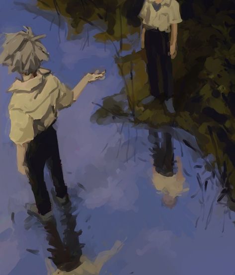 Evangelion Kaworu, Evangelion Art, Neon Evangelion, Arte Inspo, Genesis Evangelion, Neon Genesis, 영감을 주는 캐릭터, Art Anime, Neon Genesis Evangelion