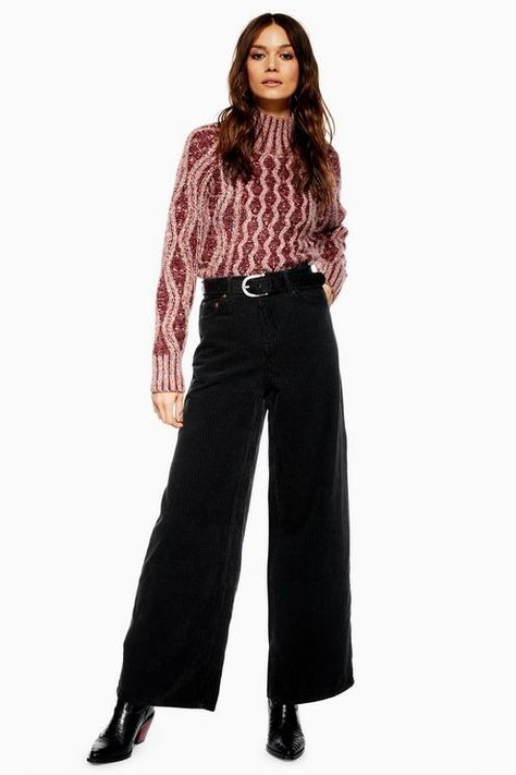 Fall Office Outfits, Corduroy Pants Outfit, Winter Pants Outfit, Waterproof Pants, Black Jeans Outfit, All Jeans, Topshop Outfit, Ladies Dress Design, Winter Fashion Outfits