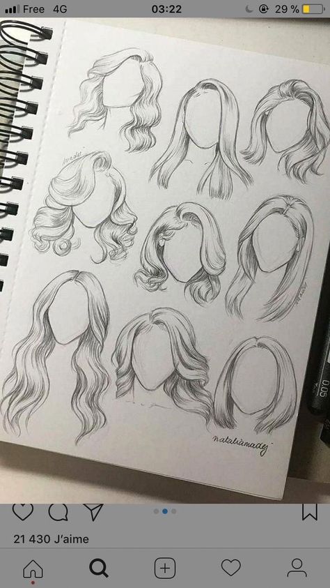 Hair Drawing Ideas, Drawing Ideas Inspiration, Easy Pencil Drawings, Some Drawings, Drawing Hands, Pencil Sketch Drawing, Drawing Hair, Hair Sketch, Charcoal Drawings