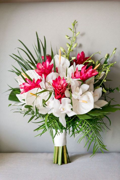 Bridal Bouquet For Beach Wedding, Pink Tropical Wedding Flowers, Beach Wedding Bride Bouquet, Island Flower Bouquet, Beach Bridesmaid Bouquet, Bougainvillea Tropical Wedding, Tropical Floral Wedding Bouquets, Tropical Beach Wedding Bouquet, Hawaii Wedding Bouquet Tropical Flowers