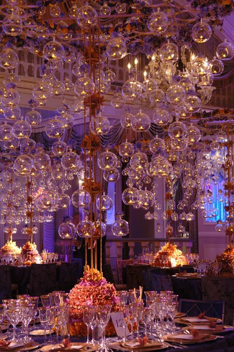 {Wedding Trends} : Hanging Wedding Decor – Part 2 - Belle the Magazine . The Wedding Blog For The Sophisticated Bride Preston Bailey, Bubble Candle, The Ceiling, Reception Decorations, Labyrinth, Wedding Trends, Wedding Bells, Wedding Centerpieces, Party Decoration