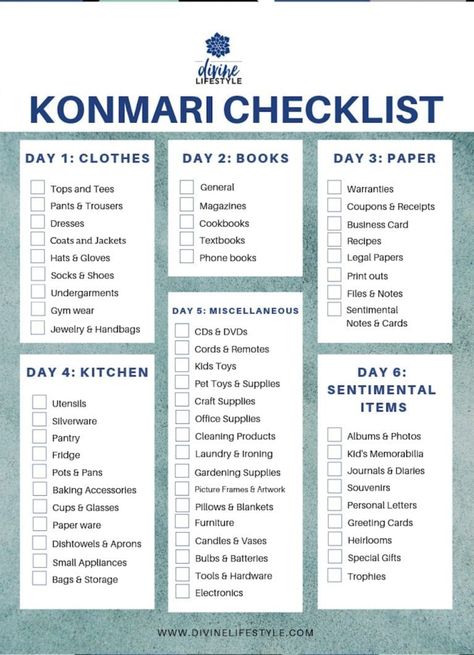 Tips for Decluttering Getting Organized and Sparking Joy from Marie Kondo Closet Organization Ideas Aesthetic Long, The Konmari Method, Marie Kondo Book, Marie Kondo Organizing Kitchen, Mari Kondo Closet, Kon Mari Closet Organization, Mari Kondo Organizing, Closet Declutter Checklist, Marie Condo Ideas