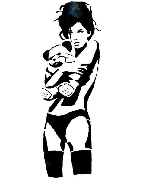 Kate Moss Teddy Bear, Kate Moss Drawing, Kate Moss Tattoo, Pots Tattoo, Teddy Bear Stencil, Bear Stencil, Tattoo Apprenticeship, Stencil Fabric, Banksy Art