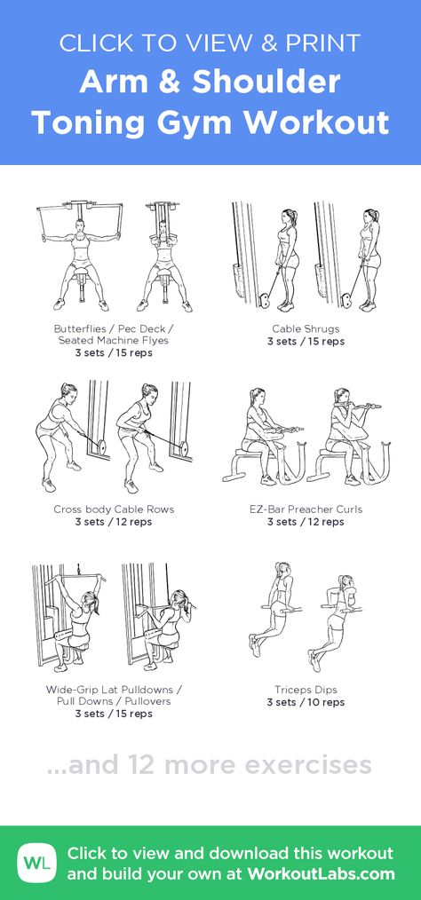 Toning Workout Plan, Back Of Arm Exercises, Workouts For Swimmers, Shoulder And Arm Workout, Arm Workout Gym, Shoulder Gym, Arm Toning Exercises, Workout Labs, Fitness Studio Training