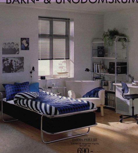 80’s Bedroom, Retro Room Aesthetic, Ikea Bedrooms, Ikea Catalogue, 90s Interior, 80s Bedroom Aesthetic, 80s Interior Design, Bedroom Looks, 80s Interior