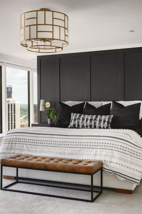 Bed With Ledge Behind, Full Curtain Wall Bedroom, Iron Ore Bedroom Accent Wall, Bedroom Elevation, Bedroom Goth, Bedroom Y2k, Wall Elevation, Bedroom Nature, 70s Bedroom