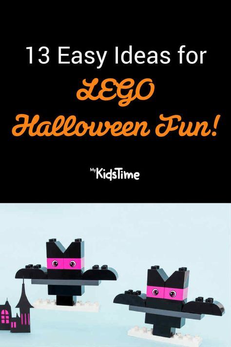 Lego Autumn Ideas, Halloween Lego Ideas, Lego Patterns, Lego Pumpkin, Halloween Lego, Halloween Handout, Lego Learning, Lego Diy Crafts, Lego Advent