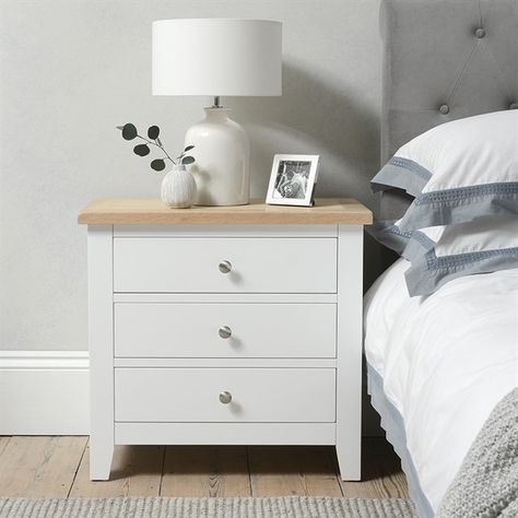 White Bedside Tables, Wide Bedside Table, White Beds, Small Chest Of Drawers, White Bedside Table, Wooden Bedside Table, Dining Furniture Sets, White Set, Paint Finish