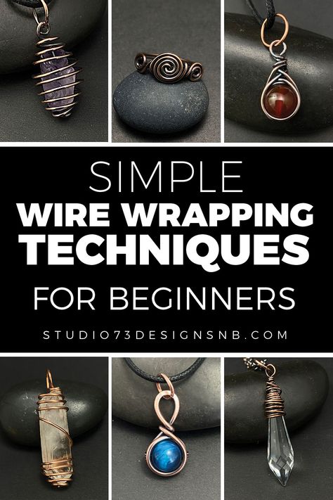 How To Do Wire Wrapping, How To Wire Wrap Rocks For Beginners, Beading Wire Crafts, Making Wire Jewelry For Beginners, Pendants For Jewelry Making, Basic Wire Wrapping Techniques, Wire Working Tutorials, Beginners Jewelry Making, Basic Wire Wrapping Tutorial