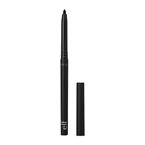 e.l.f. No Budge Retractable Eyeliner, Creamy, Ultra-Pigmented & Waterproof, Creates Bold & Defined Lines, Vegan & Cruelty-Free, Black 0.006 Oz Elf Eyeliner, Intense Eyes, Retractable Eyeliner, Pencil Liner, Kajal Eyeliner, Kohl Eyeliner, Eyeliner Pencil, Flawless Face, Sunscreen Lotion