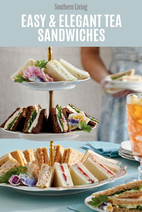 Party Sandwiches Recipes, Tea Party Sandwiches Recipes, Tea Sandwich, Tea Party Sandwiches, Sandwiches Recipes, Tea Sandwiches Recipes, Picnic Sandwiches, English Tea Party, Afternoon Tea Recipes