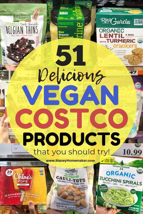 If you're vegan and you shop at Costco then you need this list of 51 Costco vegan products! Every item on my shopping list is label-checked, taste-tested, and picky husband-approved! Vegan Costco, Costco Products, Vegan Shopping List, Vegan Grocery List, Costco Shopping, Vegan Grocery, Vegan Shopping, Desserts Vegan, Vegan Meal Plans