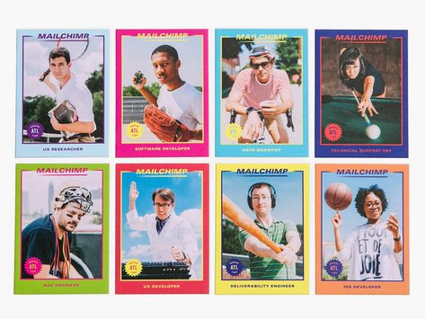 New post about MailChimp trading cards by Jason up on DesignLab! Mailchimp Design, Recruitment Ads, Trading Card Ideas, Ux Researcher, Recruitment Marketing, Typography Photography, Brand Activation, Career Center, Car Guide